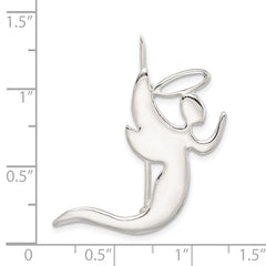 Sterling Silver 925 Angel Prayer Pin with Polished Finish Women's AcceSterling Silverory