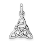 Sterling Silver Rhodium-plated Polished Trinity Knot Pendant