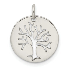 Sterling Silver Polished Tree Cut-out Charm