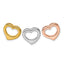 Three Hearts Slide Pendant in Sterling Silver - Sophia Jewelers