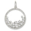 Sterling Silver CZ Circle Pendant