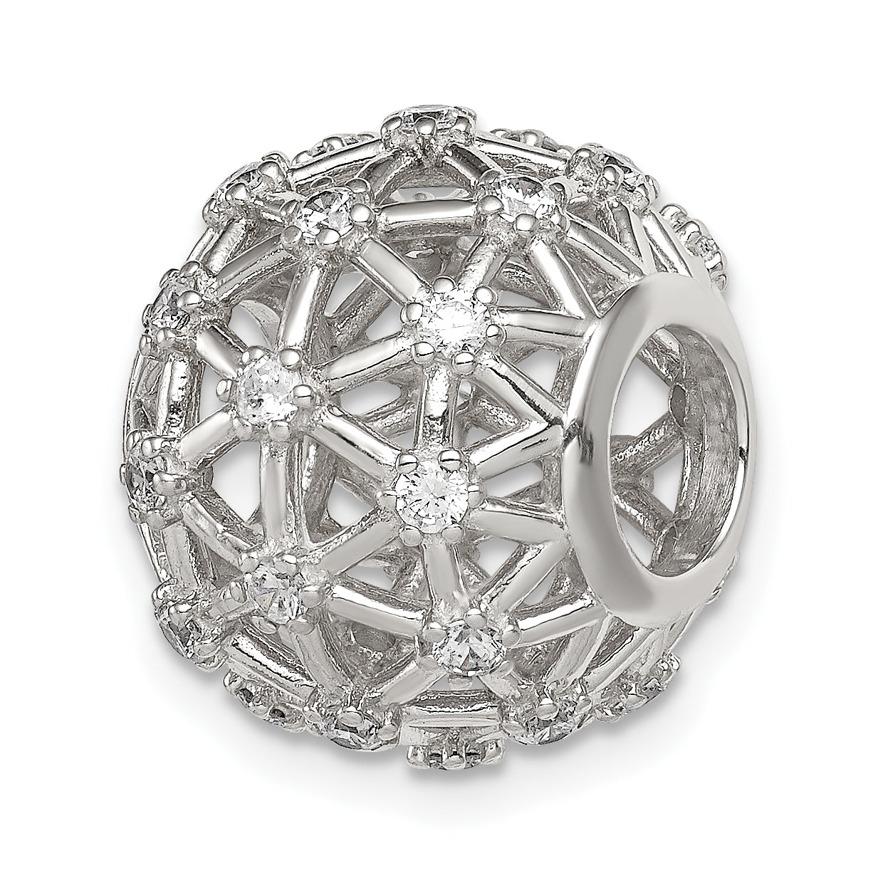 Sterling Silver CZ Slide Pendant