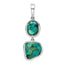 Reconstituted Turquoise Pendant in Sterling Silver, 38mm - Sophia Jewelers