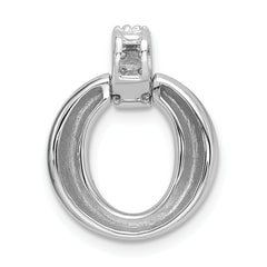 Sterling Silver Rhodium Plated CZ Pendant