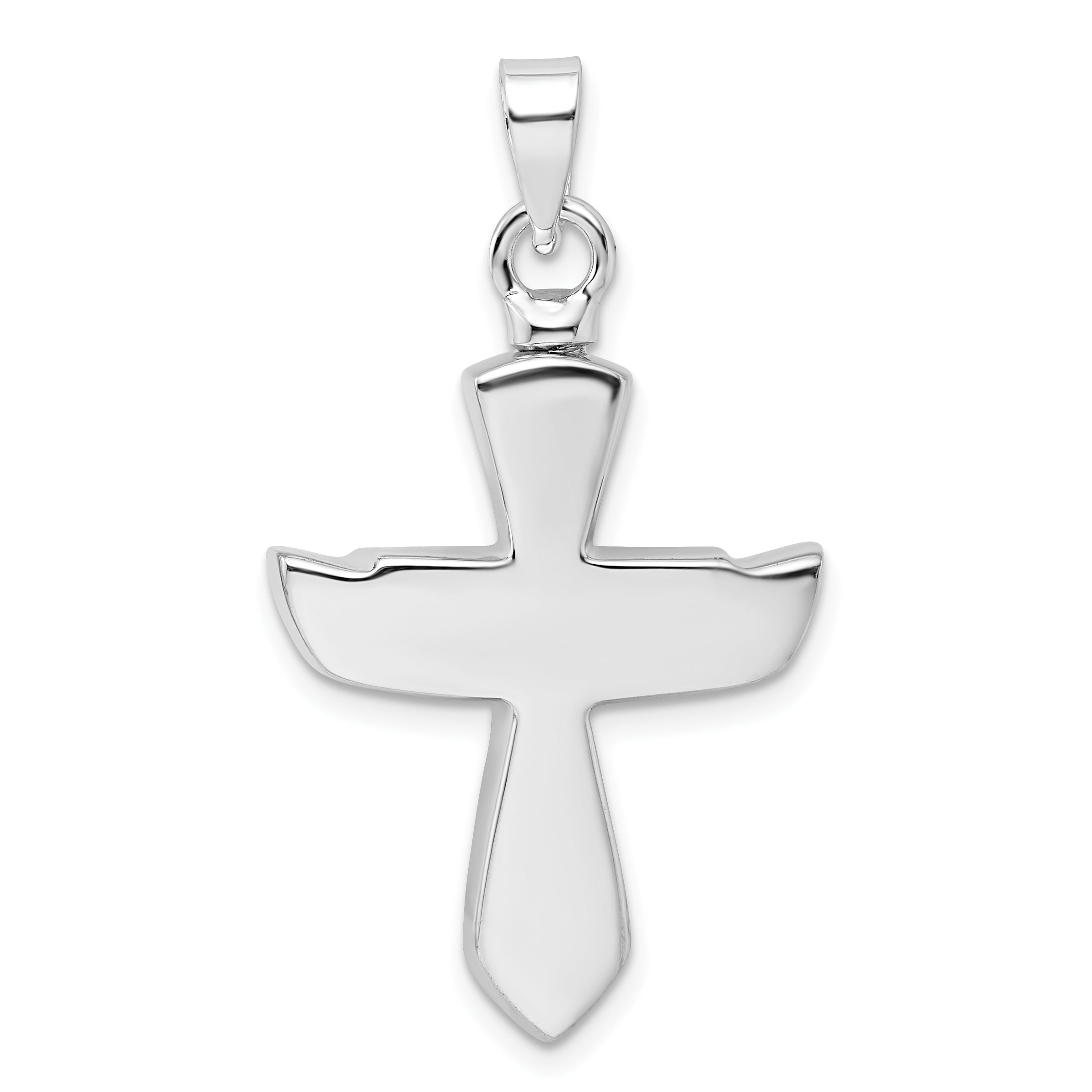 Sterling Silver Rhodium-plated Antiqued Cross w/Heart Ash HolderPenda