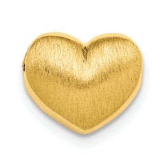 Sterling Silver Gold-plated Scratch Finish Heart Chain Slide