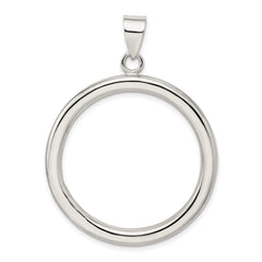 Sterling Silver Rhodium-plated Circle Pendant