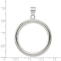 Sterling Silver Rhodium-plated Circle Pendant