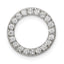Sterling Silver Rhodium-plated CZ Round Pendant