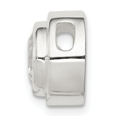 Sterling Silver 8mm CZ Round Slide