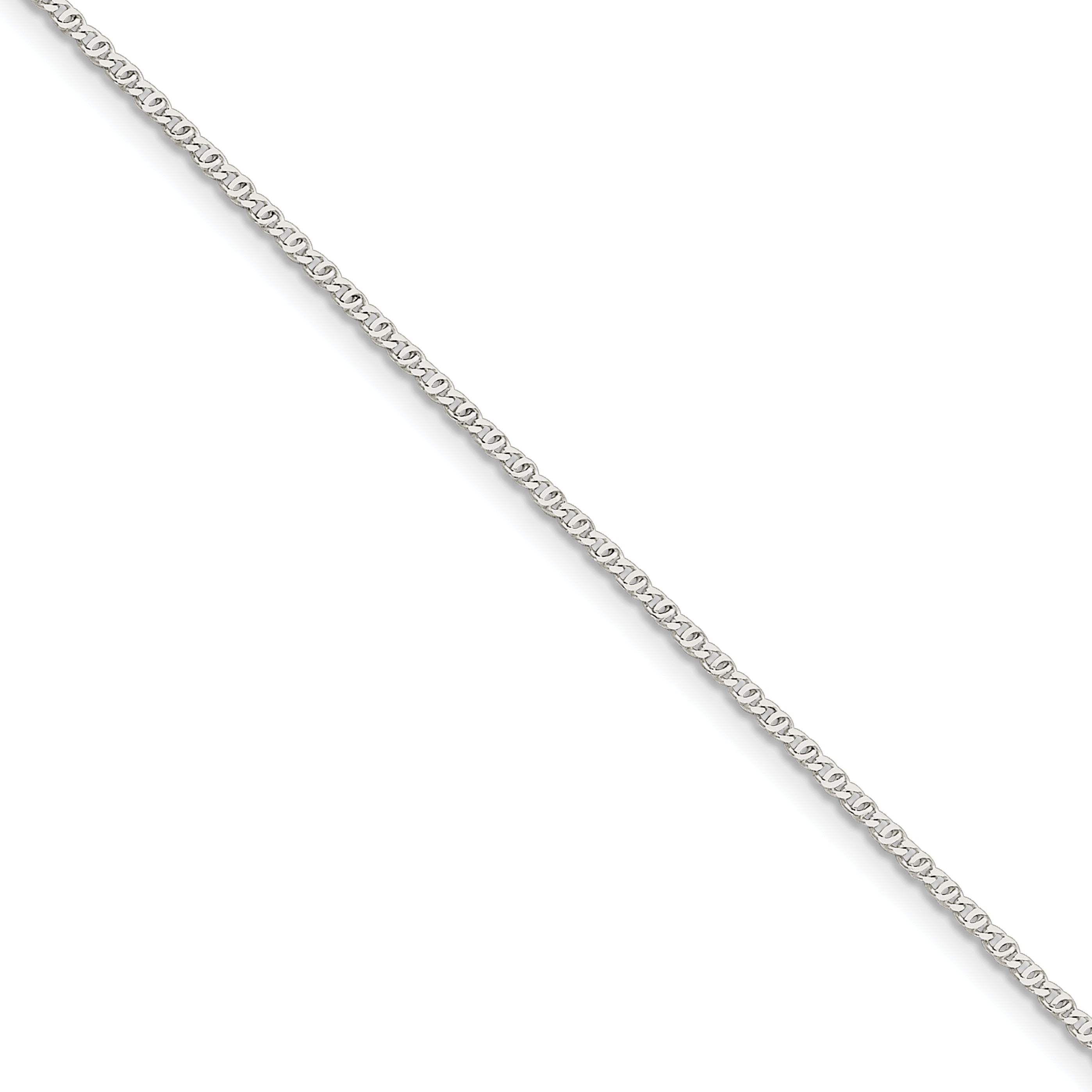 Sterling Silver 2mm Fancy Anchor Pendant Chain