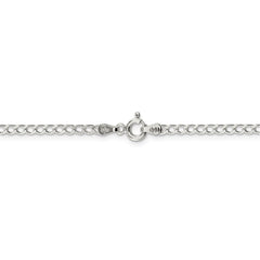 Sterling Silver 925 Curb Chain Necklace, 2.8mm, Elegant 16-Inch