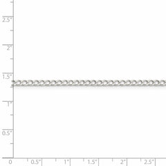 Sterling Silver 925 Curb Chain Necklace, 2.8mm, Elegant 16-Inch