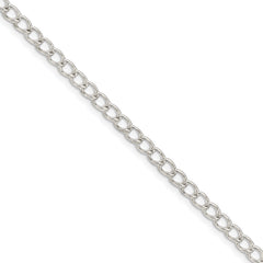 Sterling Silver 3mm Half Round Wire Curb Chain
