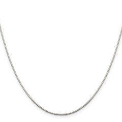 Sophia Jewelers Sterling Silver 8-Sided Mirror Box Chain Necklace