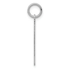 Sterling Silver/Rhodium-plated Polished Number 1 Charm