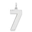Sterling Silver/Rhodium-plated Polished Number 7 Charm