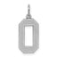 Sterling Silver/Rhodium-plated Satin Number 0 Charm