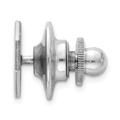 Sophia Jewelers Sterling Silver Rhodium-Plated Engravable Tie Tac Polished Finish