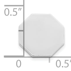 Sophia Jewelers Sterling Silver Rhodium-Plated Engravable Tie Tac Polished Finish