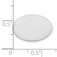 Sterling Silver 925 Men's Polished Engravable Tie Tac Rhodium-Plated