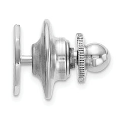 Sterling Silver 925 Tie Tac with Rhodium Plating Engravable Elegance