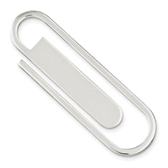 Sterling Silver Paper Clip Shaped Book Mark / Money Clip