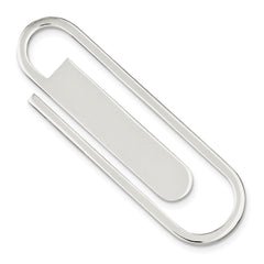 Sterling Silver 925 Engravable Paper Clip Money Clip for Men