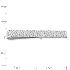 Sophia Jewelers Sterling Silver Rhodium-Plated Polished Men's Tie Bar