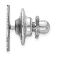 Sophia Jewelers Sterling Silver Rhodium-Plated Men's Tie Tac with Polished Finish