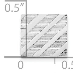 Sterling Silver 925 Men's Tie Tac with Polished Rhodium Finish