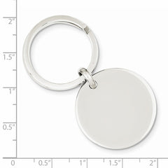 Sterling Silver Rhodium-plated Key Ring