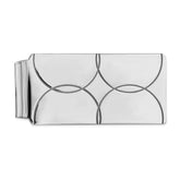 Men's Sterling Silver Rhodium-Plated Money Clip with Polished Engravable Finish