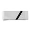 Sterling Silver 925 Men's Engravable Polished Money Clip with Black Enamel