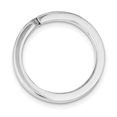 Sophia Jewelers Unisex Polished Sterling Silver Key Ring with Rhodium Finish