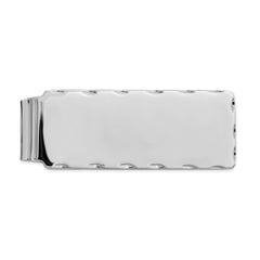 Sophia Jewelers Sterling Silver Rhodium-Plated Men's Engravable Money Clip