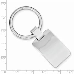 Sterling Silver Rhodium Plated Key Chain