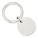 Sophia Jewelers Sterling Silver Rhodium Men's Polished Engravable Key Chain