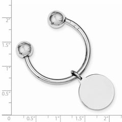 Sterling Silver Rhodium Plated Key Chain
