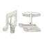 Men's Music Note Cuff Links in Sterling Silver - Sophia Jewelers