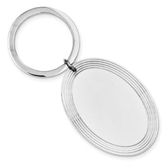 Sophia Jewelers Men's Polished Sterling Silver Key Chain with Rhodium Accents