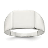 Sterling Silver 11x12mm Closed Back Signet Ring