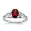 Filigree Garnet Ring in Sterling Silver, Size 6–8 - Sophia Jewelers