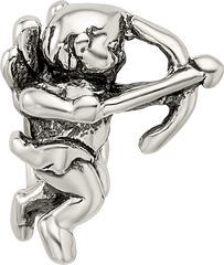Sterling Silver 925 Cupid Bead with Antiqued Finish Solid Cast Design