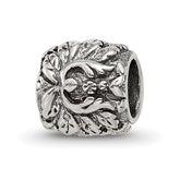 Sterling Silver Reflections Floral and Leaves Bead