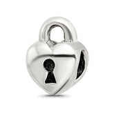 Sterling Silver Reflections Kids Heart Lock Bead