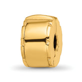 Sterling Silver Gold-plated Reflections Hinged Clip Bead