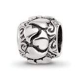Sterling Silver Reflections Hearts Bead