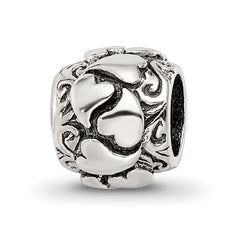 Sterling Silver Reflections Hearts Bead
