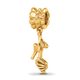 Sterling Silver Gold-plated Reflections High Heel Shoe Dangle Bead
